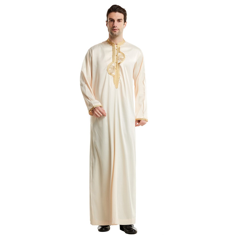 Mens Saudi Arab Muslim Robe Long Thobe Jubba Dishdasha Thawb Thoub ...