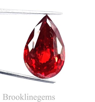 55.85 Carat Natural Pretty Red Spinel Pear Shape Certified Loose Gemstone 6DJC
