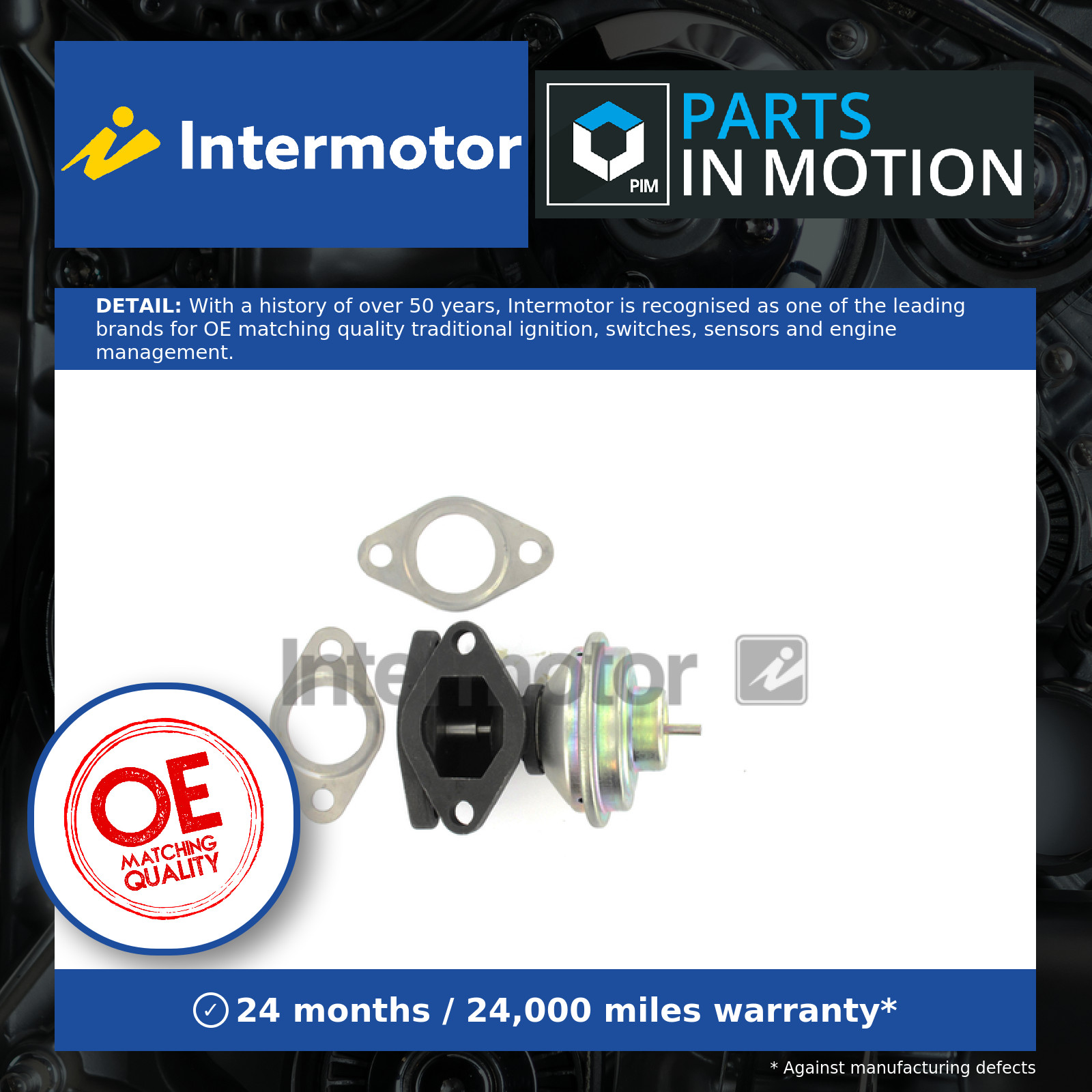 EGR Valve fits ROVER 420 RT 2.0D 95 to 00 Intermotor Genuine Quality Guaranteed - Image 3