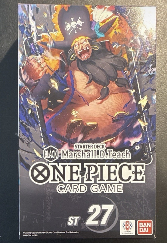 Bandai One Piece Card Game ST-27 Marshall D. Teach Leader Black English OP09-081