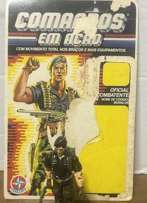 Rare! GI Joe Estrela Flint Brazilian Commandos Em Acao. Complete Flat Card! 23