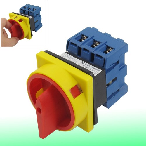 Ui 600V Ith 40A ON/OFF Position 3 Phase Rotary Cam Changeover Switch - Picture 1 of 1