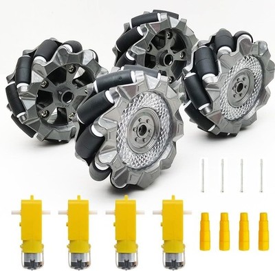 DIY Mecanum Robot Kit 4WD Omnidirectional Wheels with TT Motors 4WD Chassis Kit