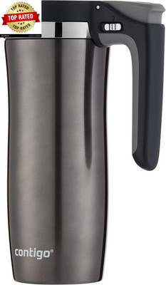 Handled AUTOSEAL Stainless Steel Travel Mug with Easy-Clean Lid 16 Oz.