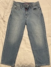 Lucky Brand Women  s Mid Rise Crop Jeans Light Wash Blue Denim Size 10/30
