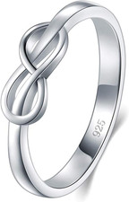 Sterling Silver Infinity Ring - 925 Sterling Silver - Knot Ring - Classic Gift f
