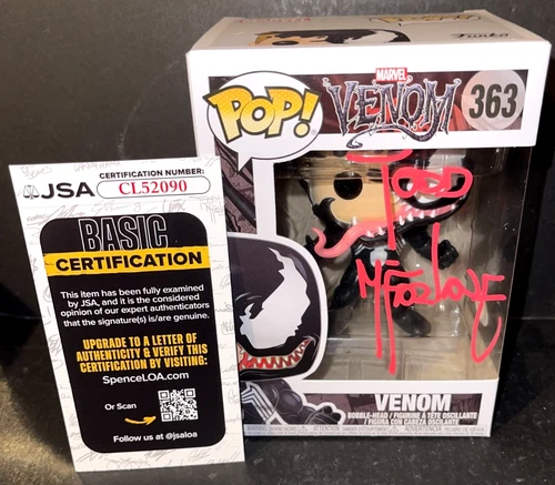 Todd McFarlane Venom Autographed Eddie Brock Drawer Signed Funko JSA Protector 6