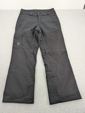 SPYDER Ski Pants Mens Medium Meas 33x31 Black Snowboard Thinsulate Winter