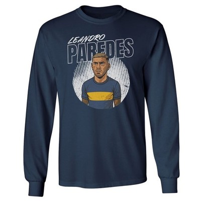 Leandro Paredes Soccer Inspired Tribute - Boca Fans Long Sleeve Tshirt