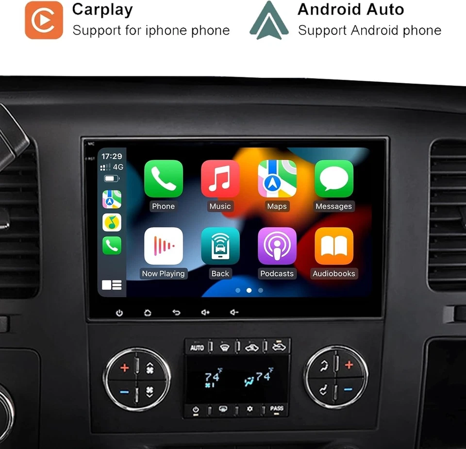 Android 12 8-Inch Stereo Wireless CarPlay Android Auto GPS for Silverado Sierra - Image 3 of 4