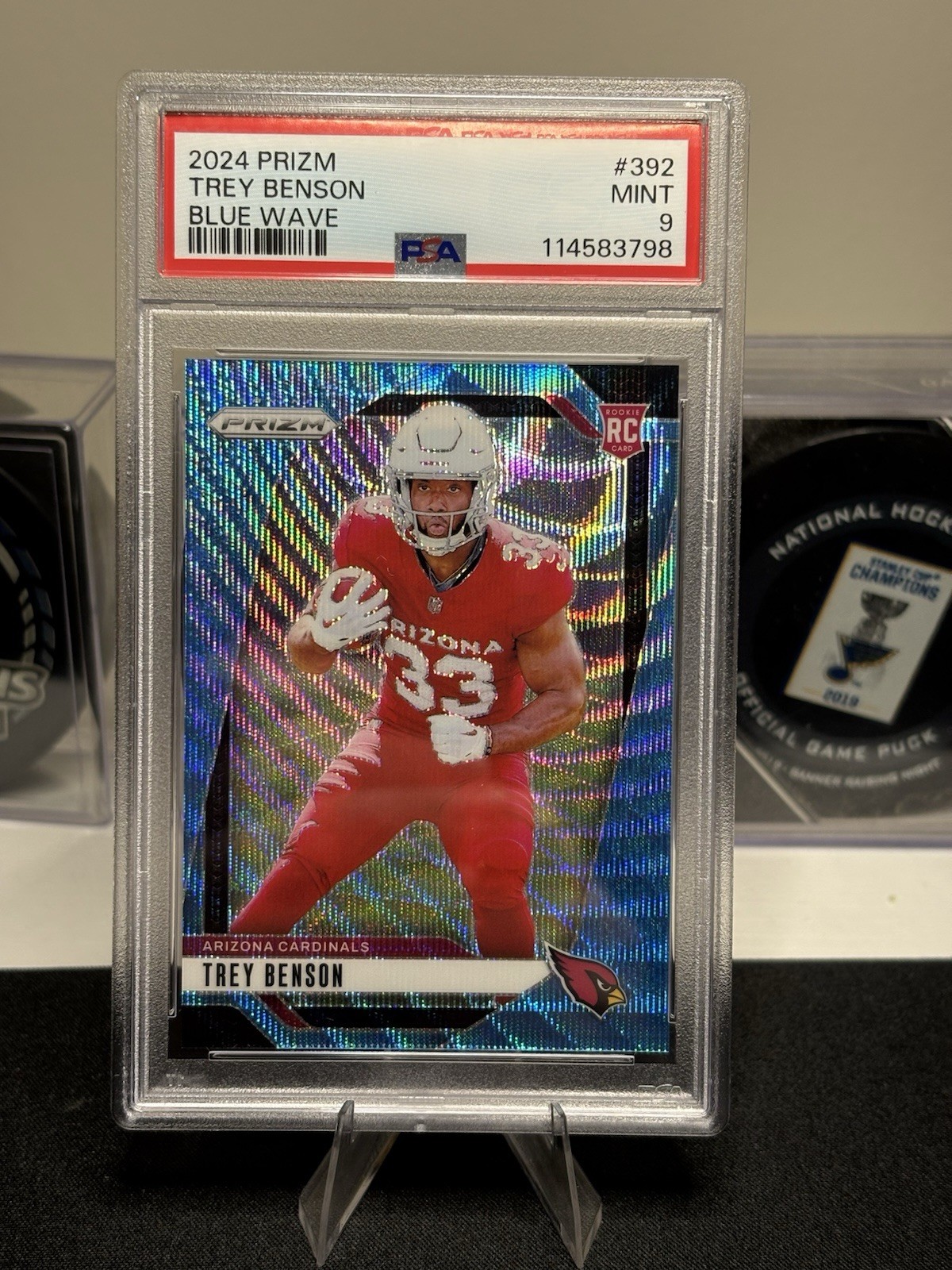 TREY BENSON 2024 Panini Prizm Football BLUE WAVE PRIZM #392 /230