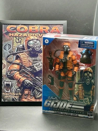 Cobra Hazard Viper Classified GI Joe Custom With Case And Framed Mini Poster