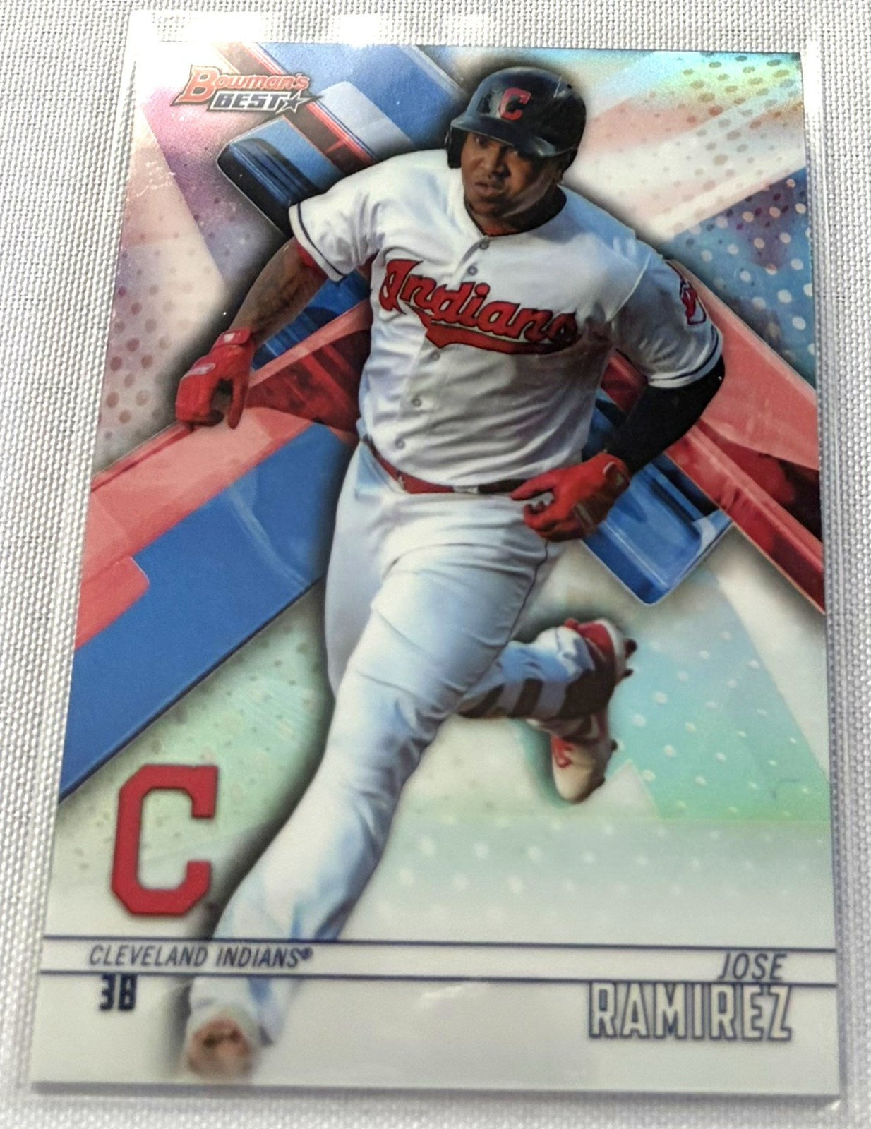 2018 Bowman's Best Baseball Jose Ramirez Cleveland Indians Refractor #19