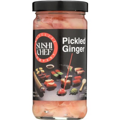 Pickled Ginger Case of 12 X 6 Oz By Sushi Chef