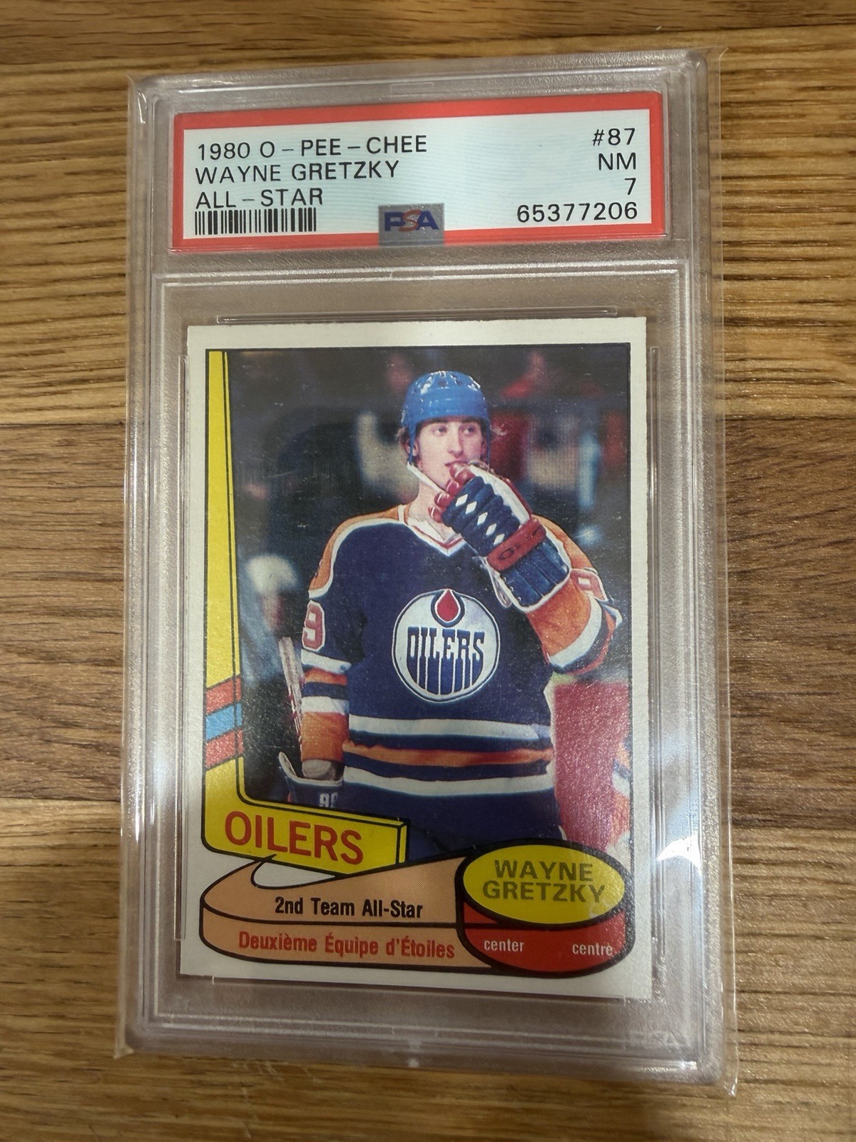 1980 OPC Wayne Gretzky AS #87 PSA 7 