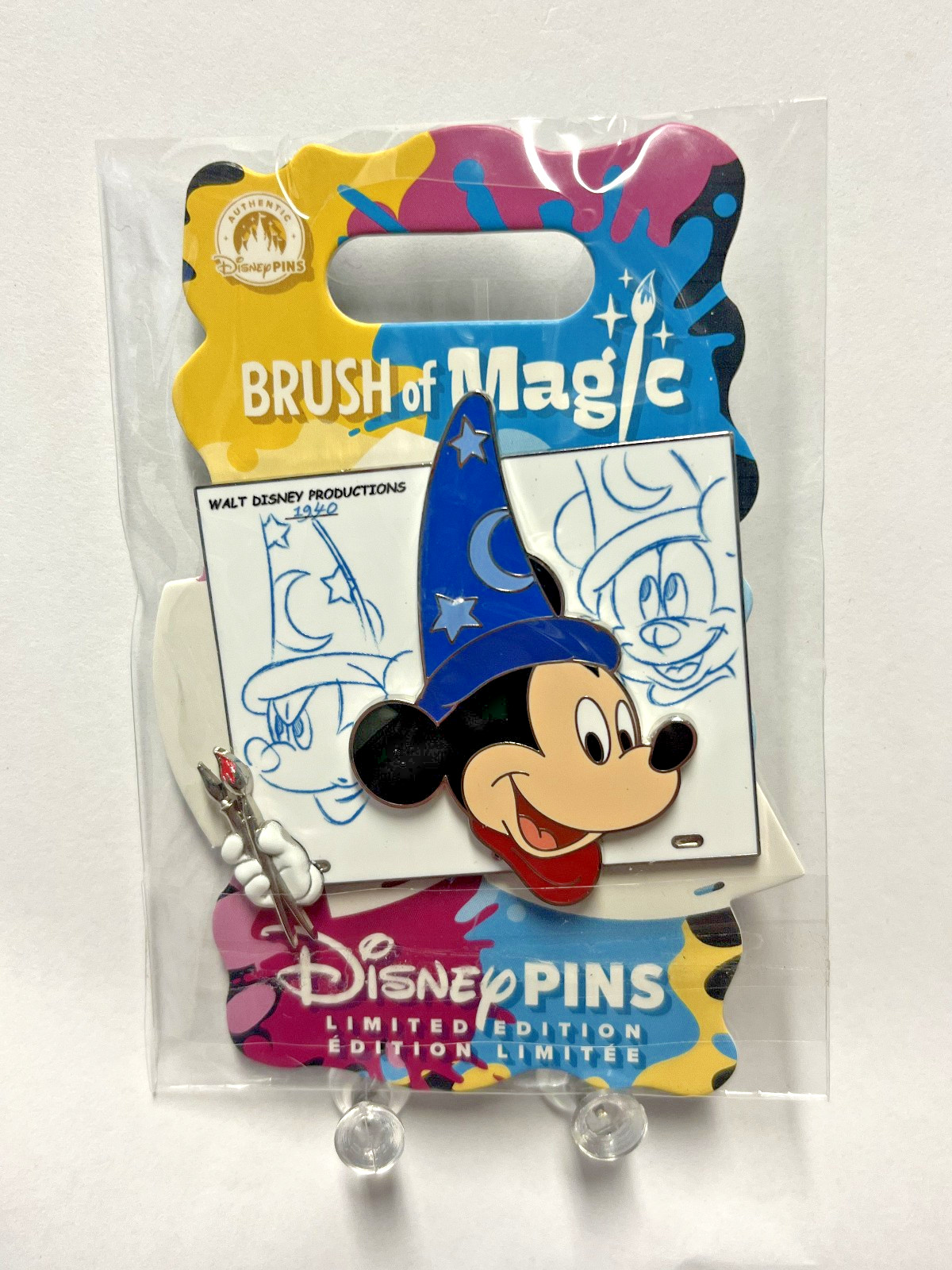 2026 Disney Pin - LE 3750 - Brush of Magic - Mickey Mouse Sorcerer Hat