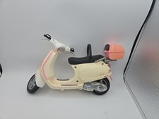 Barbie Doll Vespa Scooter Moped White And Pin...