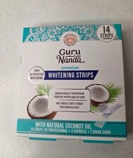 GuruNanda Teeth Whitening Strips with Coconut Oil, 14 Strips (7 Treatments)
