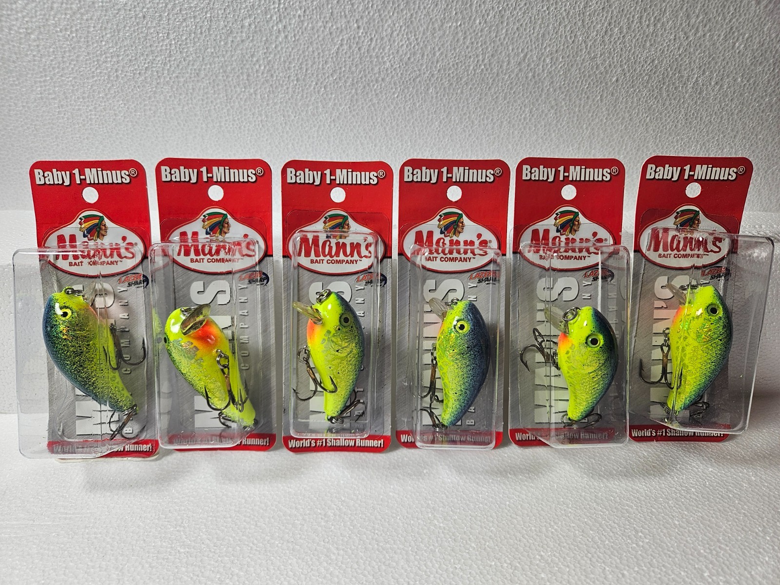 Mann's Bait Company Baby 1- (6 lures of Splatterback Sunfish Holographic)