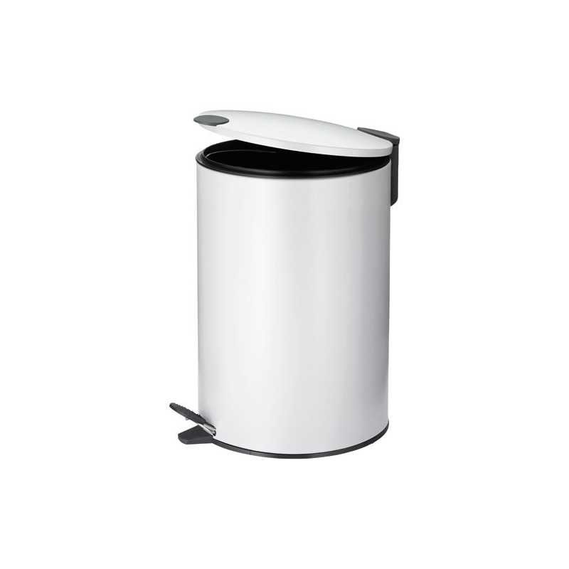 Poubelle 12L Mats Kela blanche de 38cm idéale pour cuisine et salle de bain