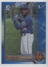 2022 Bowman Chrome Prospects Mega Box Blue Mojo Refractor 96/150 Simon Juan u6m