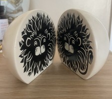 CARLTON WARE Vintage 1960 MCM Spherical Salt & Pepper Pots Lion Vivienne Brennan