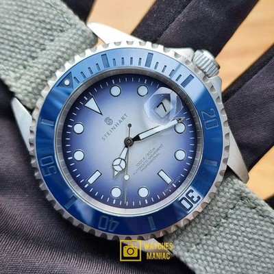Seltene Steinhart Ocean One Premium Blue Ceramic Bezel Automatik cal.2824-2 Uhr