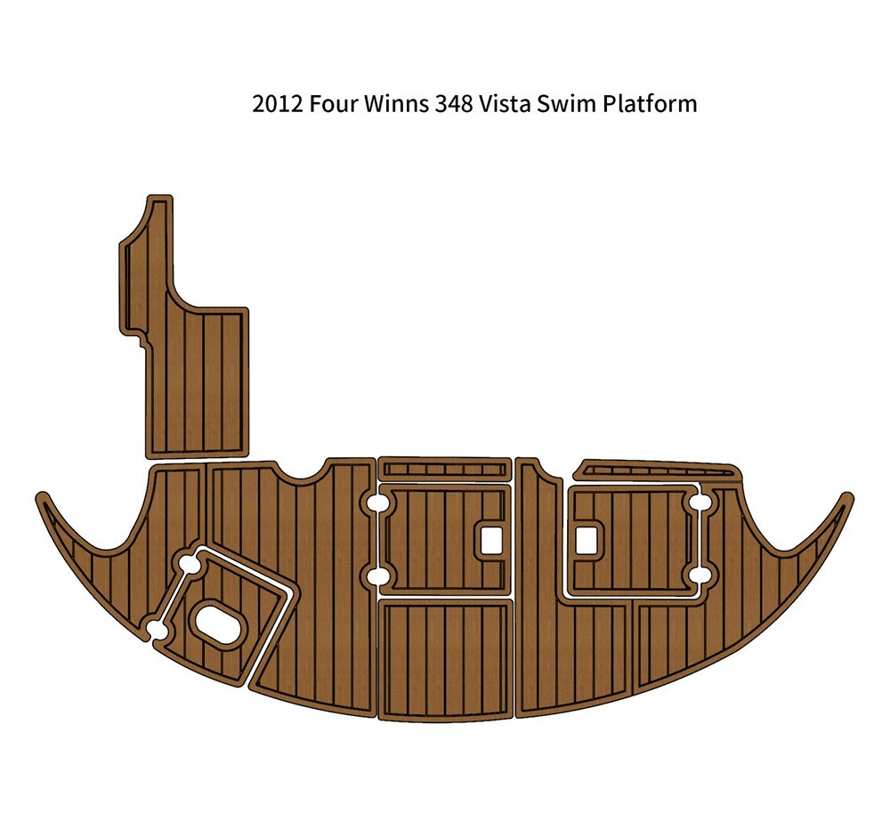 2012 Four Winns 348 Vista Swim Platform Step Pad Boat EVA Foam Teak Flooring Mat