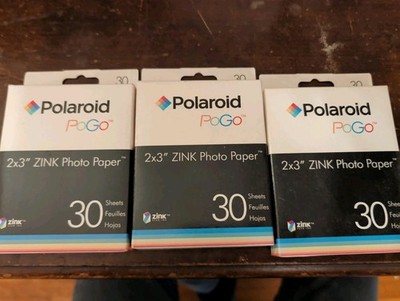 Polaroid PoGo ZINK 2x3 Photo Paper 3 Pack Lot 90 Sheets Glossy New Sealed