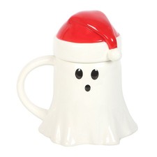 Something Different Merry Creepmas Ghost With Santa Hat 500mOne Size White/Red