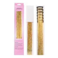 6Er-Set Haarglitzer Clips FüR Extensions, 20 Zoll Bronze