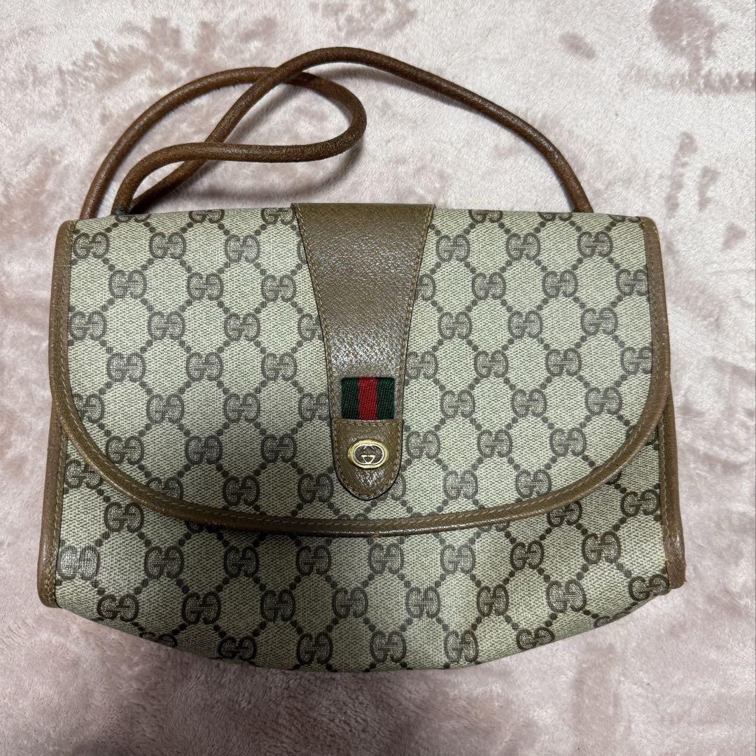 Gucci GG Monogram Shoulder Bag Japanese Import Vintage Designer