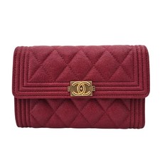 Chanel Caviar Quilted Medium Boy Flap Wallet ...