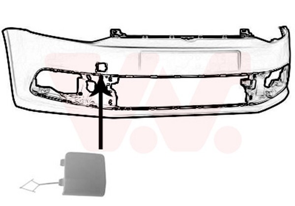 VAN Wezel Klappe Abschlepphaken ** Equipart ** 5814587 FüR VW Polo 5 6R1 6C1 TSI-image