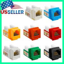 RJ45 Keystone Jack Port for Wall Plates Cat6 Punch Down Faceplate Patch Panels