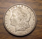 MORGAN SILVER DOLLAR 1921 D NICE AU+ TONER 90% SILVER DOLLAR