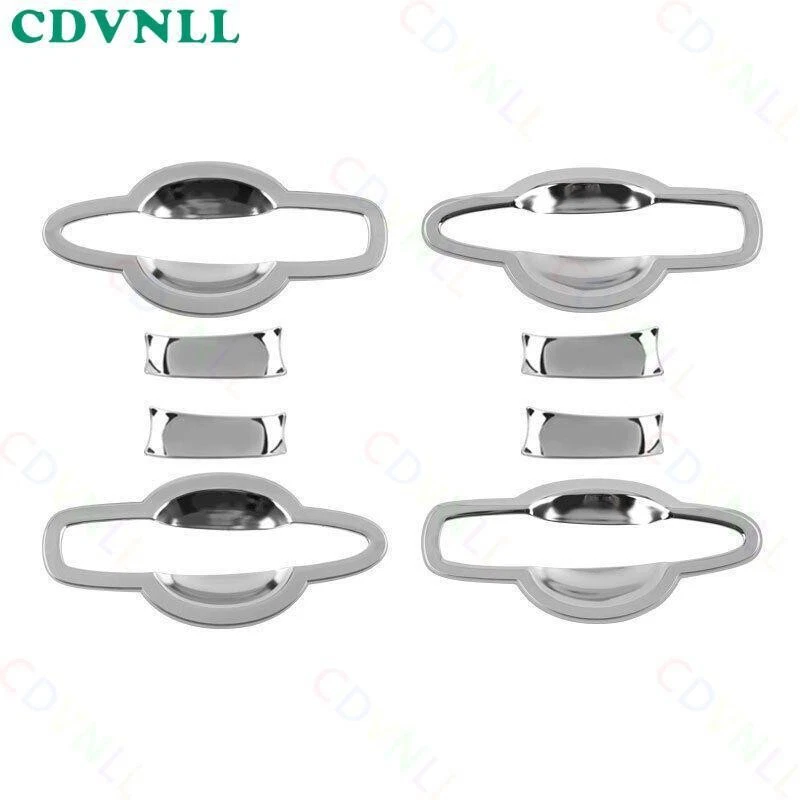 Cubierta de marco de tazón de puerta lateral exterior de acero plateado para Nissan Altima/Teana 19-2021 Foto 4 de 4