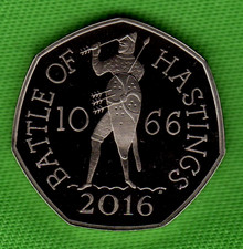 2016 GB PROOF BATTLE OF HASTINGS 50p (FIFTY PENCE) COIN.