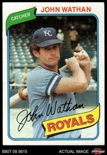 1980 Topps #547 John Wathan RED Royals COMMON VARIATION 6 - EX/MT