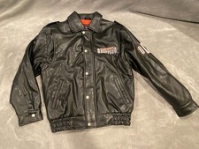 2004 Orange County Choppers Faux Leather Moto Jacket Size 10/12 Youth Vintage