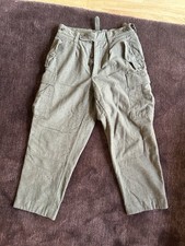 Vintage German Wool Military Style Cargo Pants with Side Pockets - Striwa