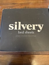 Silvery Infused Twin Bed Sheet Set Soft Breathable Fabric - Self-Cleaning