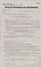 HAUSSCHLACHTUNG ANTRAG NS ZEIT ORIGINAL DEUTSCHES REICH WWII BLANKO RARE