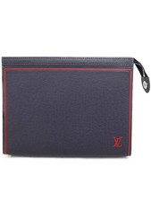 Louis Vuitton Taiga Black Leather Pochette Voyage Clutch Bag