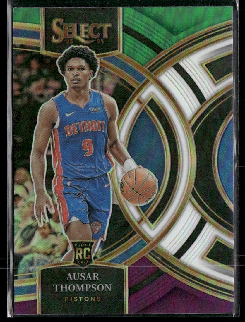 2023-24 Panini Select #128 Ausar Thompson Green White Purple Prizms