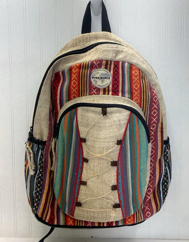 Pure World Vegan Multicolored Bohemian Backpack