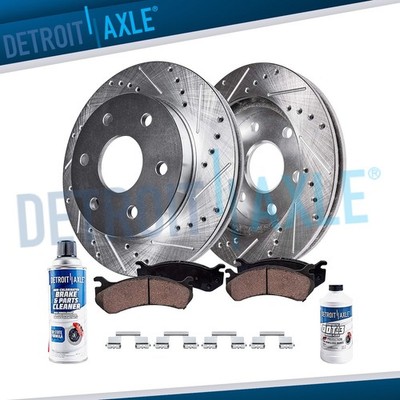 Rear Rotors Ceramic Brake Pads for Cadillac Escalade Chevy Silverado Sierra 1500