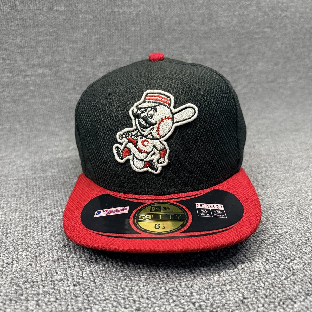 New Era 59FIFTY Cincinnati Reds Mr. Redlegs 2013 Batting Practice Hat 6 1/2 Kids