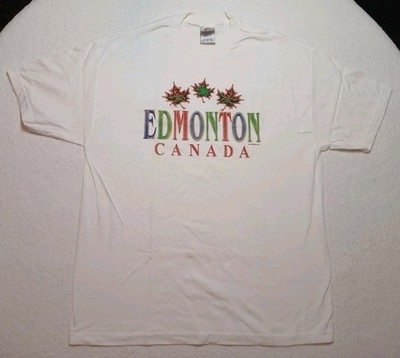 Edmonton Canada Shirt Mens XL AAA White 2000s Vintage Tee NWOT Reflex2k.com