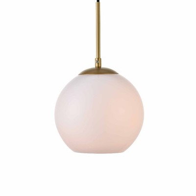 Elegant Lighting LD2207 Baxter 8''W Mini Pendant - White